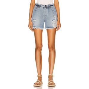 NWT SER.O.YA Women’s Mia High Rise Distressed Cutoff Denim Shorts Blue Size W23